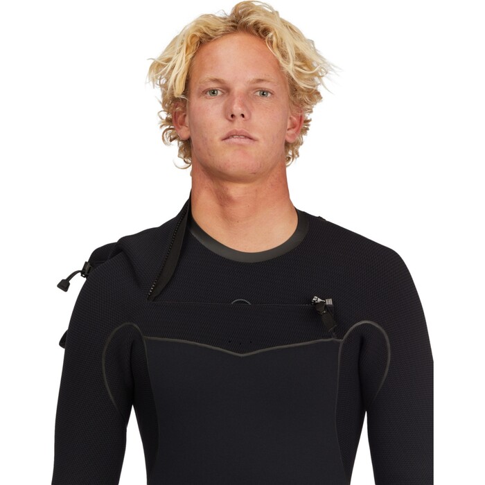 2024 Billabong Mens Furnace 5/4mm Hooded Chest Zip Wetsuit ABYW200114 - Black